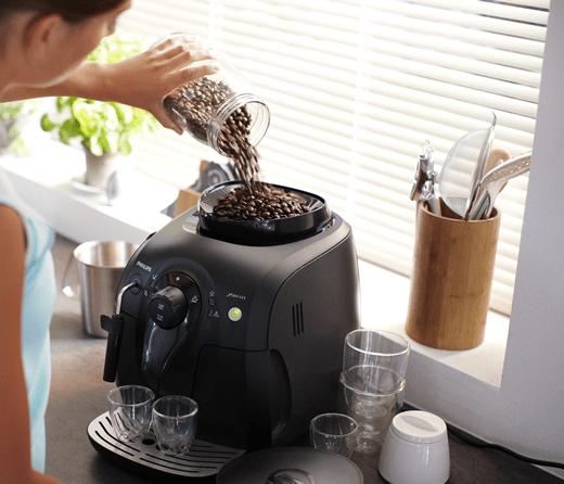 Tipo café en una cafetera superautomática